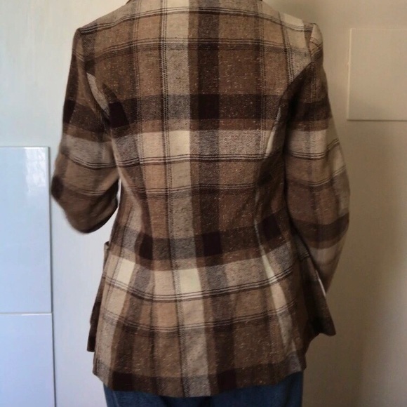 70s Vintage Plaid Blazer - Picture 4 of 5